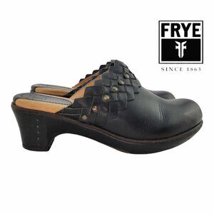 Frye Candice Woven Mule Women's Sz 6.5 M - Black